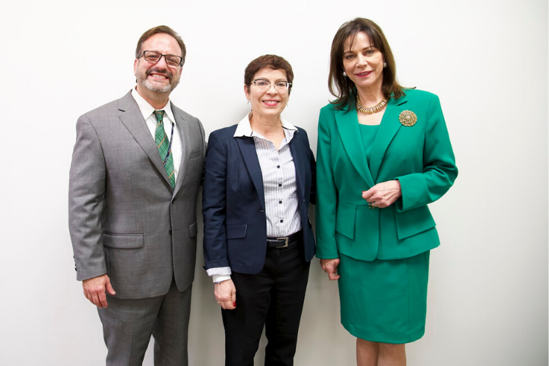 (L-R) Chief Assistant State Attorney, Stephen Talpins; DCIE OLLI Director of Programs, Magda Vergara; Miami-Dade County State Attorney, Katherine Fernandez Rundle