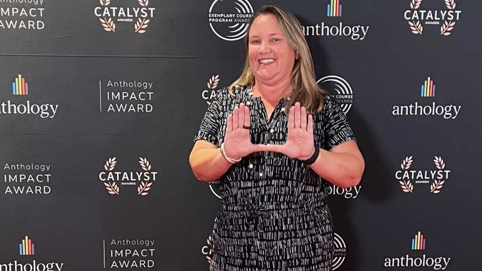 American Sign Language instructor and senior instructional designer recognized for excellence in online course development