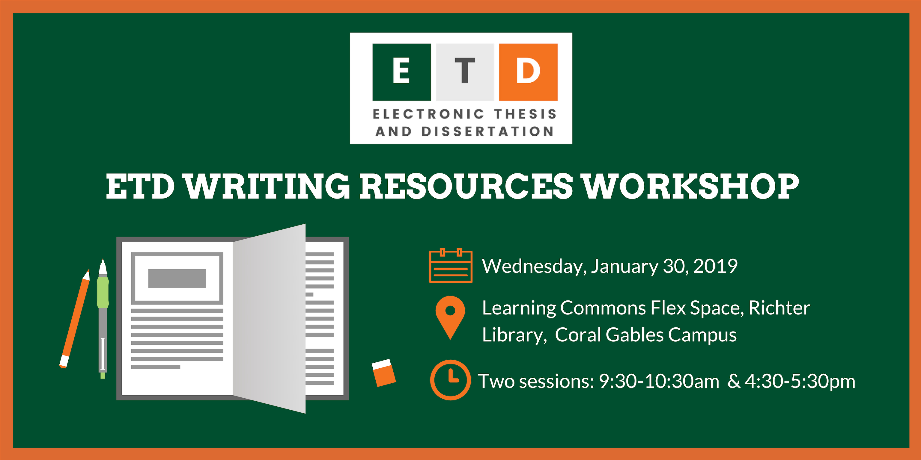 ETD Writing Resources Workshop: Across Disciplines, Across Campus