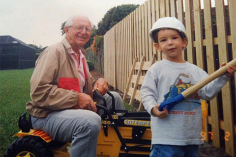 Benjamin Goldman and his grandson, Evan Butters circa 1997.