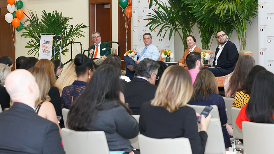 Graduates of Essentials of Leadership Series 17 gathered at the Newman Alumni Center to celebrate their achievement.