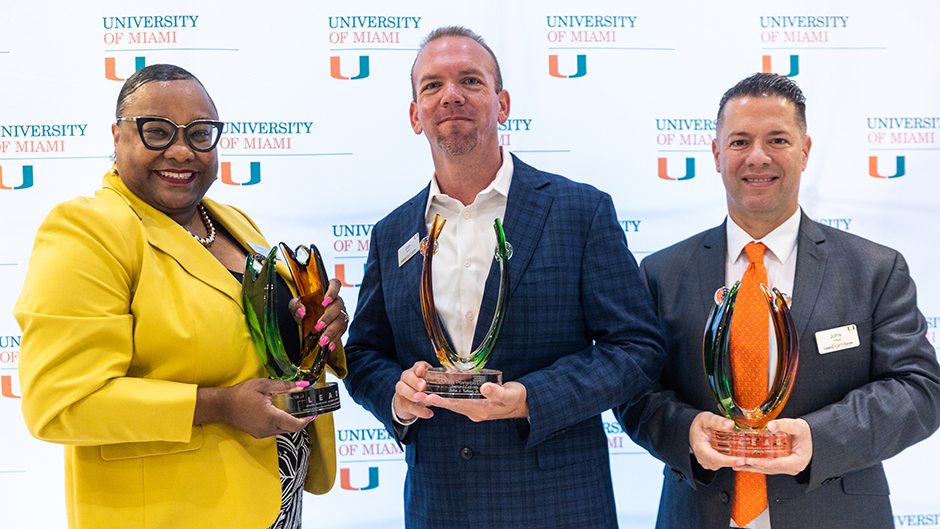 University leaders are recognized during a graduation ceremony for completing the LEADership Development Program.