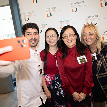Guests take a selfie during the annual Provost's Awards event.