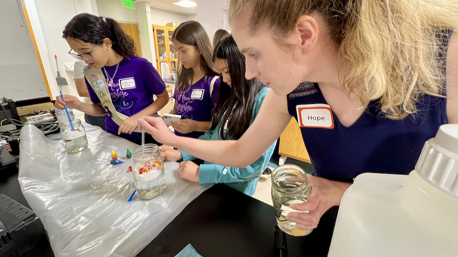 Earth sciences experiments captivate Girl Scouts