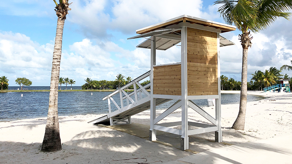 Homestead Bayfront Park unveils new lifeguard stand built by University of Miami students