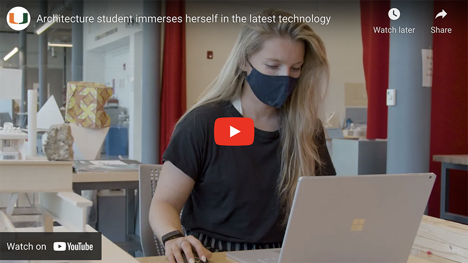 Architecture student immerses herself in the latest technology