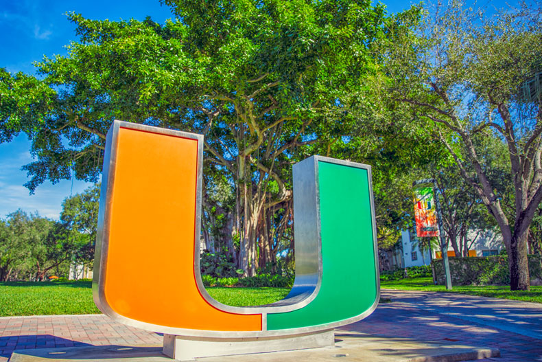 The U Statue on the Coral Gables Campus