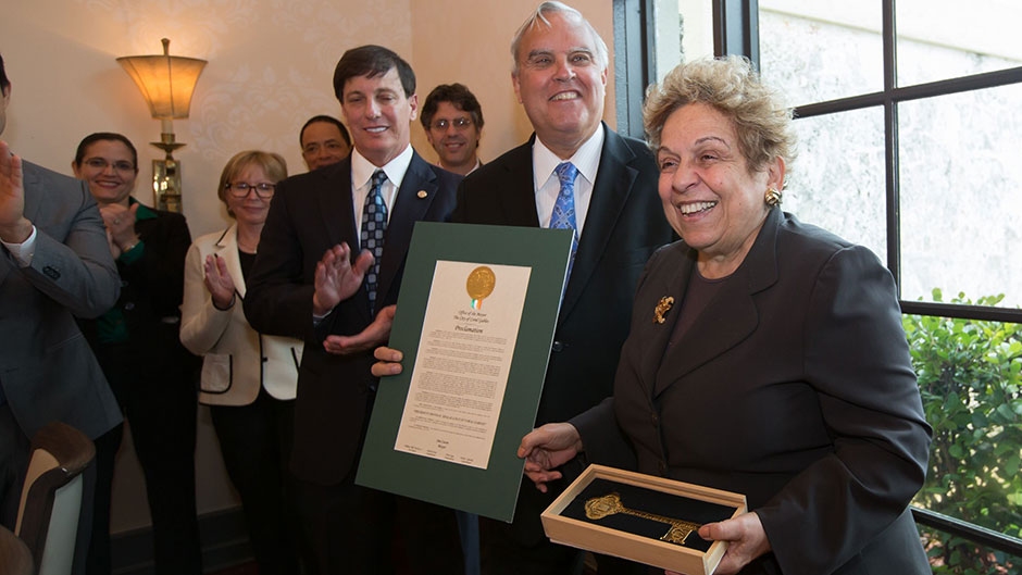 President Shalala Gets Key to the City and a Day Named in Her Honor