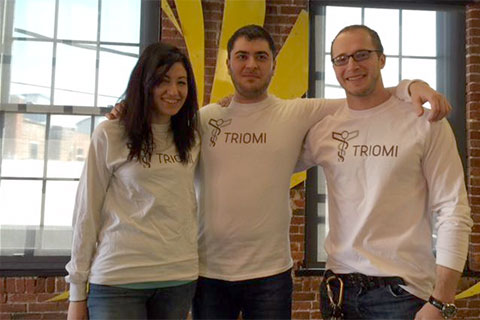 Amanda Zelman, B.M. ’11, Mike Battaglia, B.S. ’09, and Sean Murphy, B.S.B.E. ’09, M.D. ’13