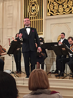 Cameron Sledjeskiy, a rising junior, performs in Salzburg
