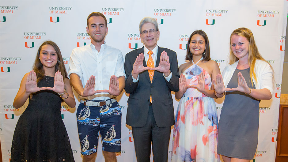 Stamp Scholars with President Julio Frenk