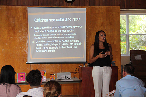Monica Page urges parents to talk with their children about race