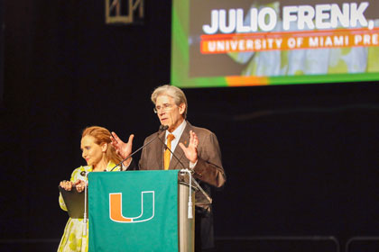 President Julio Frenk and Felicia Knaul at 'Canes Take Flight