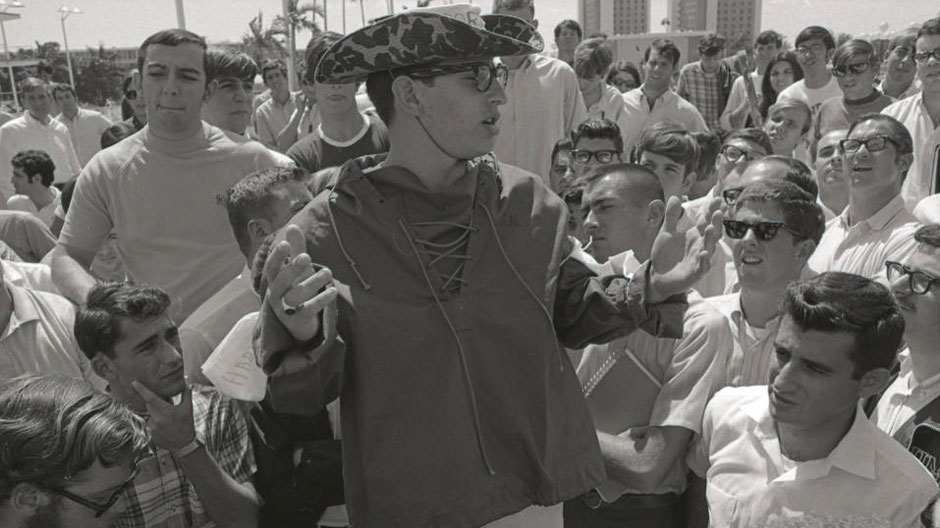 Antiwar protest at UM in 1968