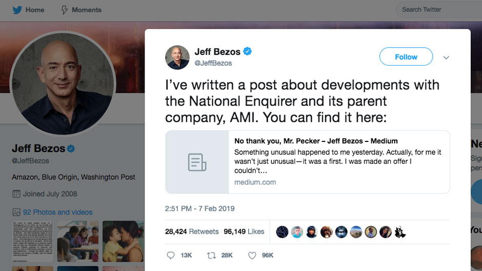 Jeff Bezos Twitter screengrab