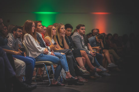 Students at the What Matters to U event with Ken Jeong