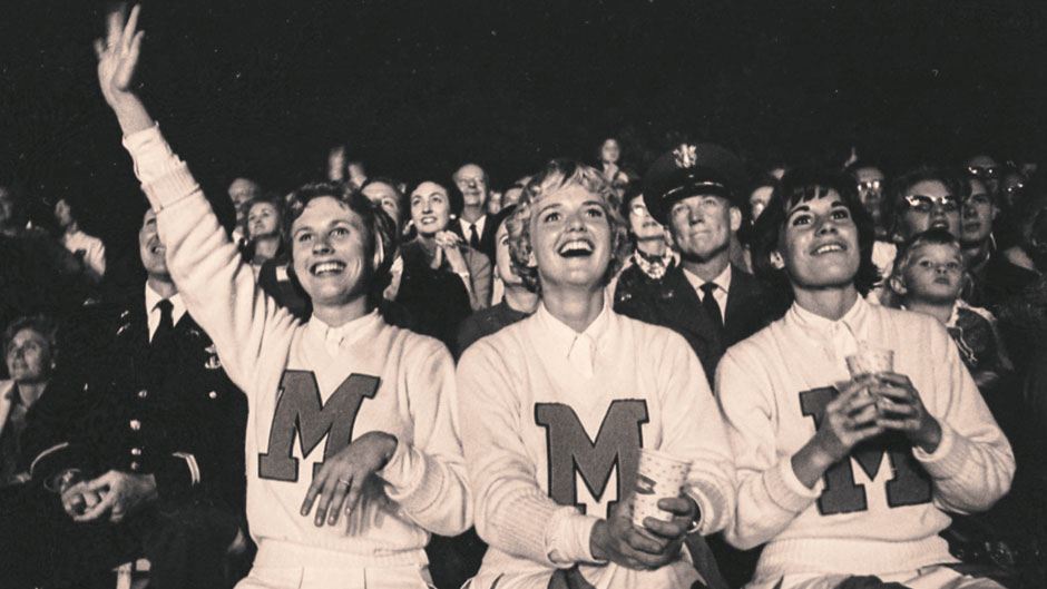 vintage photo of university of miami cheerleaders