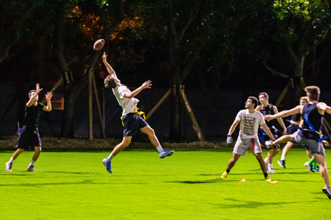 Flag football on the intramural fields