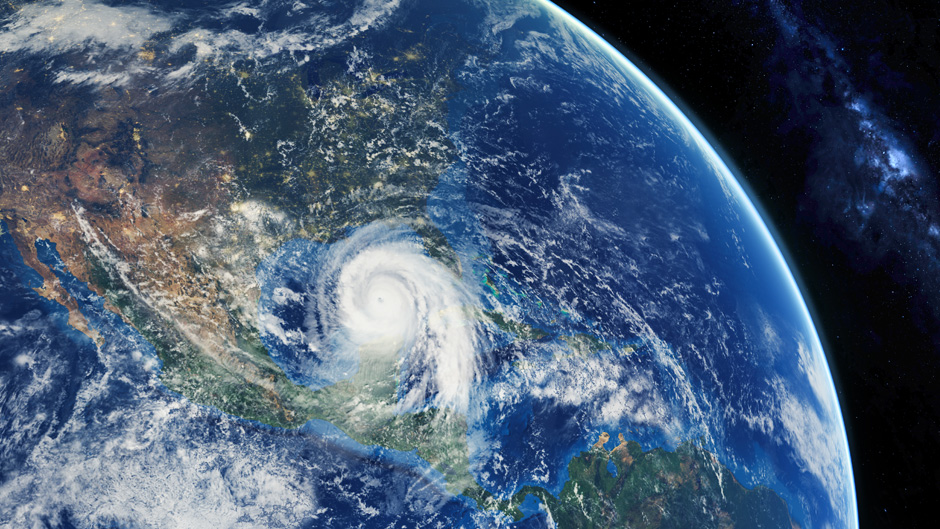 Atlantic hurricane season satellite image