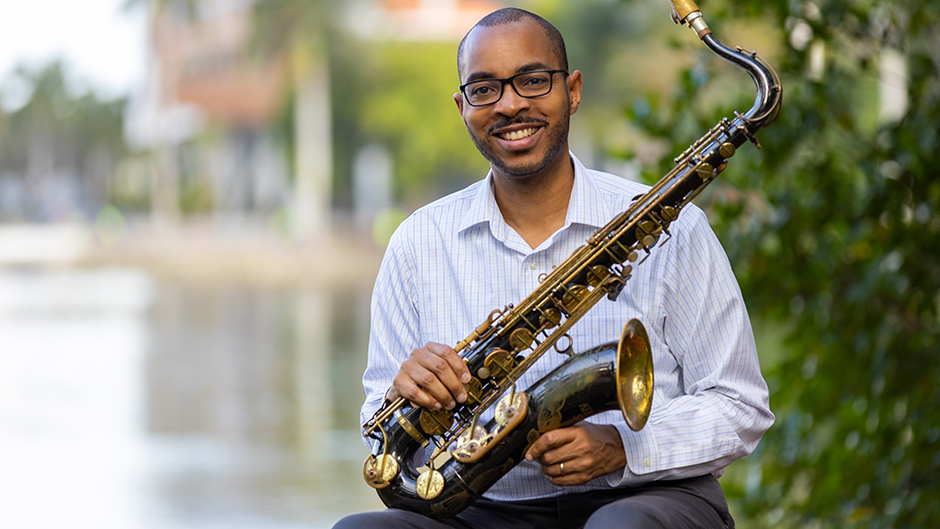 An acclaimed saxophonist, Frost School of Music ethnomusicologist Melvin Butler is an expert in African-American and Caribbean music