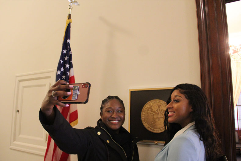 Students in capitol