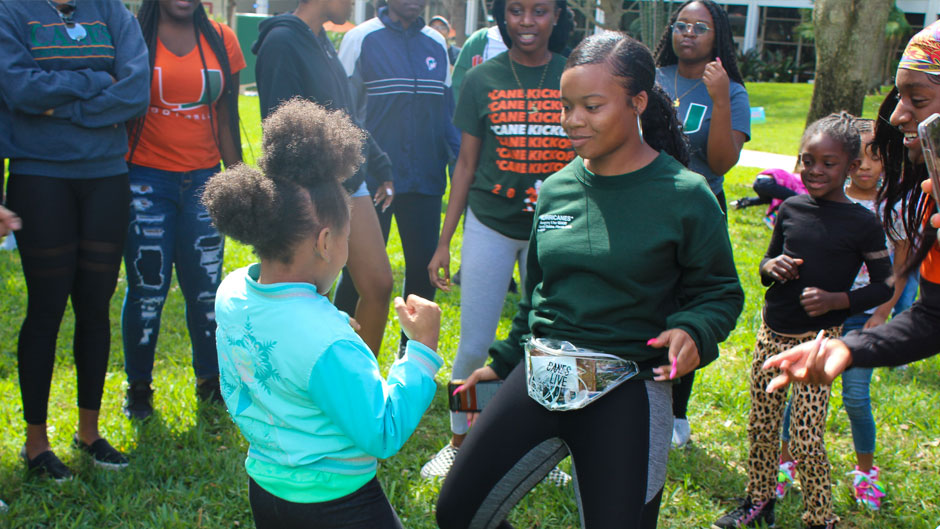 Black Awareness Month service day on Foote University Green