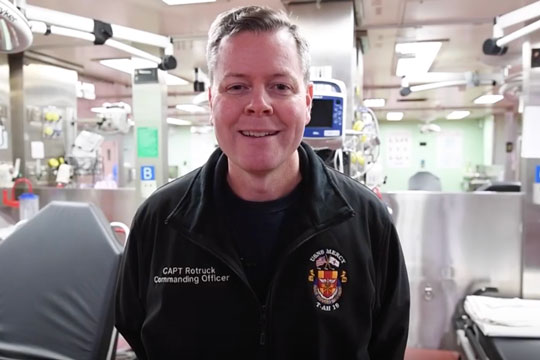 John Rotruck, the lead medical officer aboard the USNS Mercy