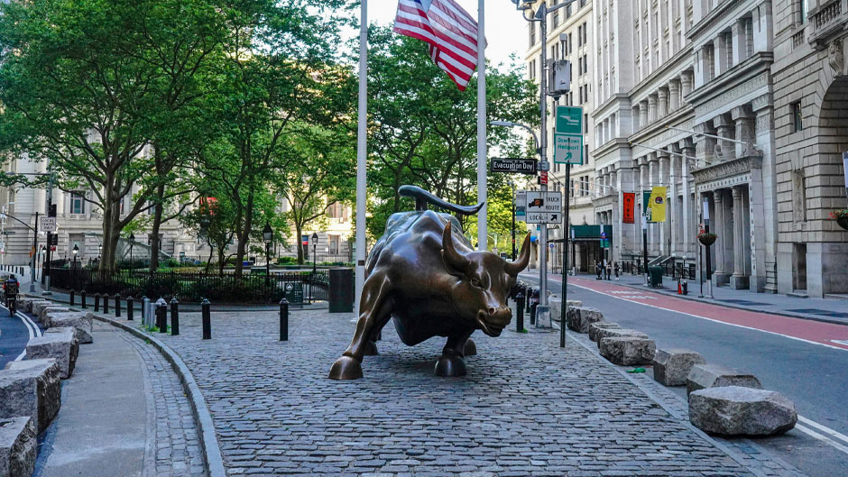 The Charging Bull in New York's Financial District. Photo: Associated Press