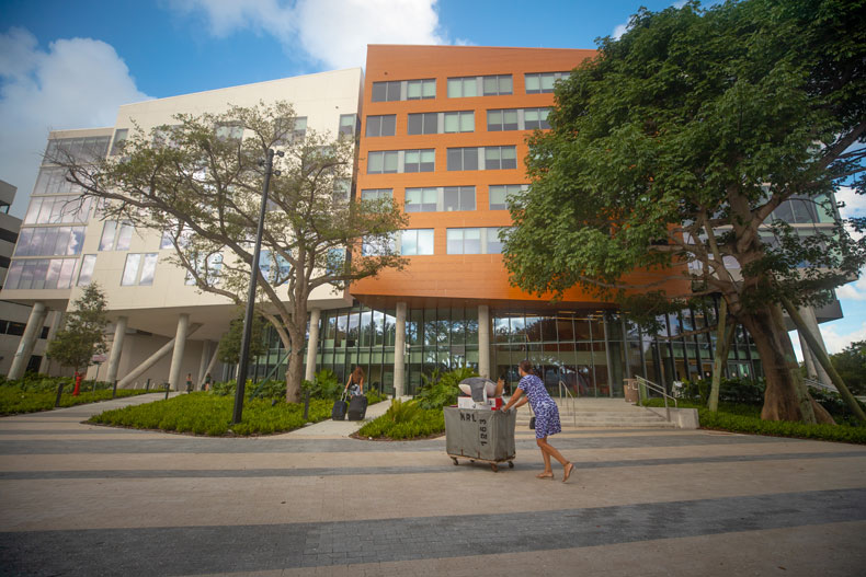 Exterior of Lakeside Village on Aug. 13 move in day