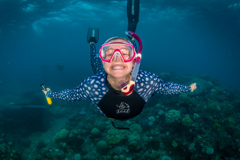 Sabrina Ufer, student founder of the freediving club