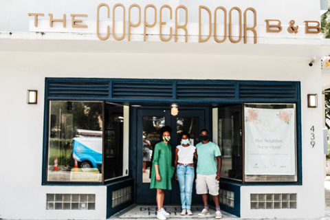 Lawes and owners of the Copper Door