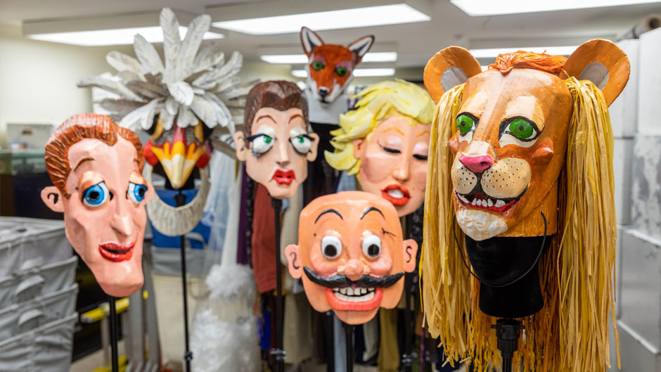 Masks designed for the Frost Opera Theater. Photo: Evan Garcia/University of Miami