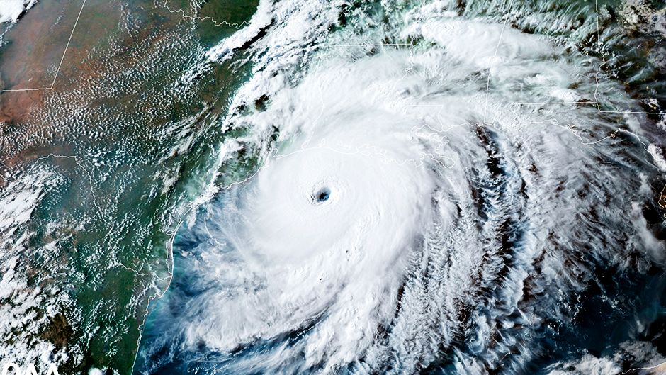 NOAA's GOES-East satellite captured this image of Hurricane Laura on August 26, 2020, as it approached the Gulf Coast. Photo: NOAA
