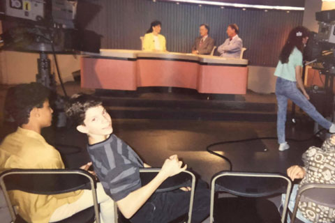 Javier Morgado visited WPLG—Local 10 during a school field trip in 1990.