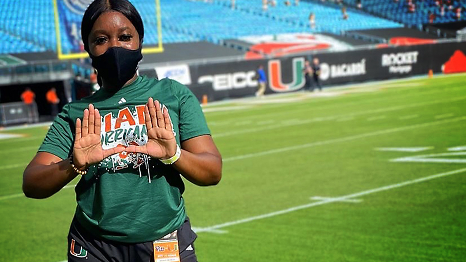 Vikaya Powell photographed at Hard Rock Stadium