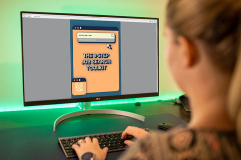 The 8-Step Job Search Toolkit is an interactive digital workbook that guides University of Miami students through every step of the process. Photo: TJ Lievonen/University of Miami