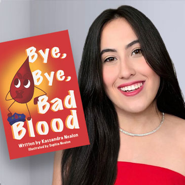 University of Miami student Sophia Nealon illustrated the book "Bye, Bye, Bad Blood."