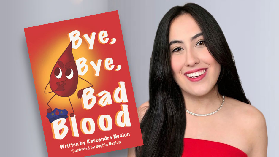 University of Miami student Sophia Nealon illustrated the book "Bye, Bye, Bad Blood."