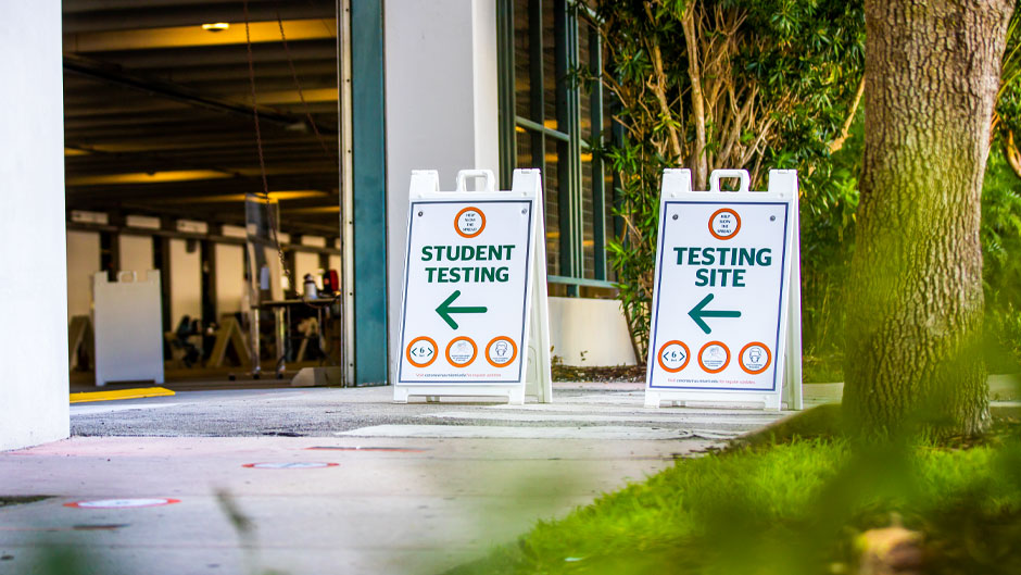  COVID-19 Testing center located in the Pavia garage on the Coral Gables Campus Tuesday, September 15, 2020. Photo: TJ Lievonen/University of Miami