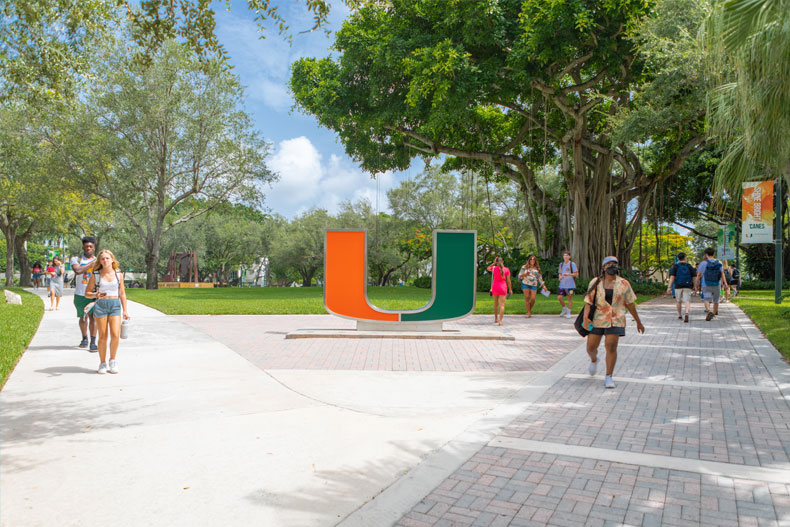 First day of classes on Coral Gables Campus
