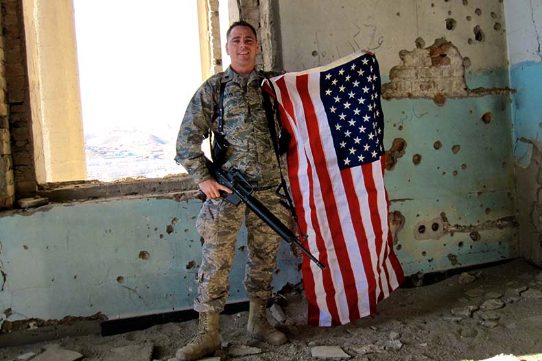 Jack Miller photographed on the western edge of Kabul, Afghanistan in 2009.