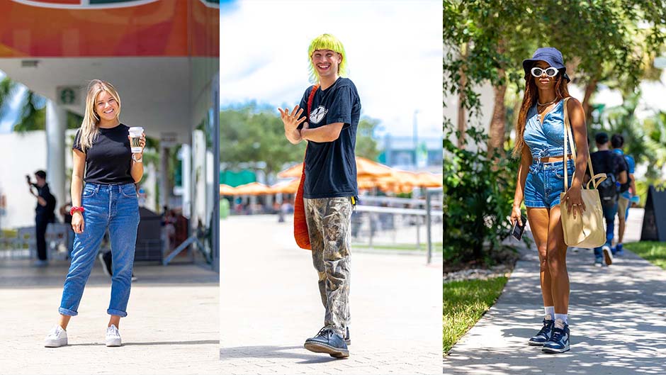 University of Miami students creatively express themselves, especially with what they wear. 