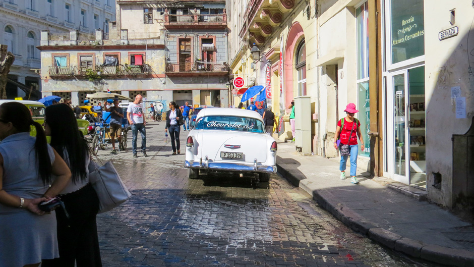 A classic car on a Havana street. Photo: University Communications file photo