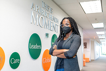 Ruth St. Fleur photographed at the Miller School of Medicine