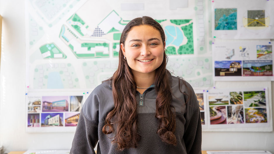 Sarah Ercia, a fifth-year architecture student