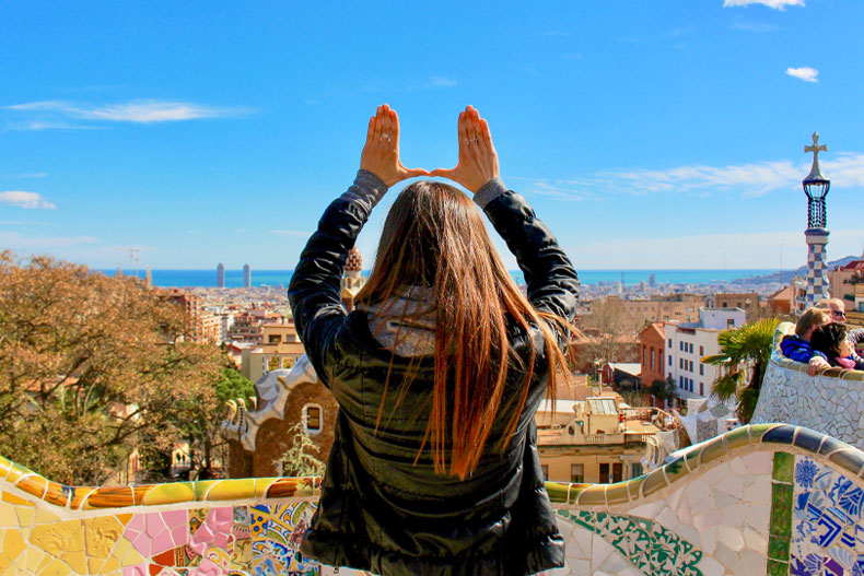 Joanna Hasenauer, a 2018 graduate of the University of Miami, photographed in Barcelona during her semester abroad.