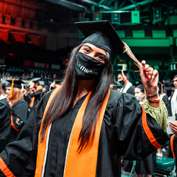 The Class of 2020 was honored with a special commencement ceremony on Friday, Nov. 5, 2021. Photo: Mike Montero/University of Miami