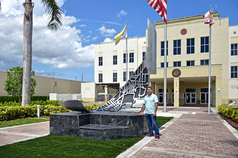 Rising Above the Horizon. Medley Town Hall Monument 