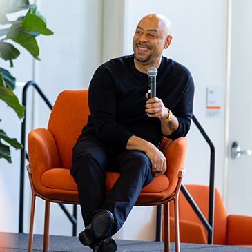 The keynote speaker at the 2022 Students of Color Symposium was Raymond Santana, a criminal justice advocate and member of the Exonerated Five. Photo: Jenny Hudak/University of Miami