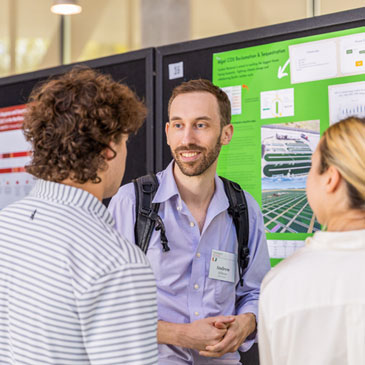 Andrew Aidman, Poster Presenter at the Climate Resilience Academy Research Symposium. Photo: Christine Casas/University of Miami